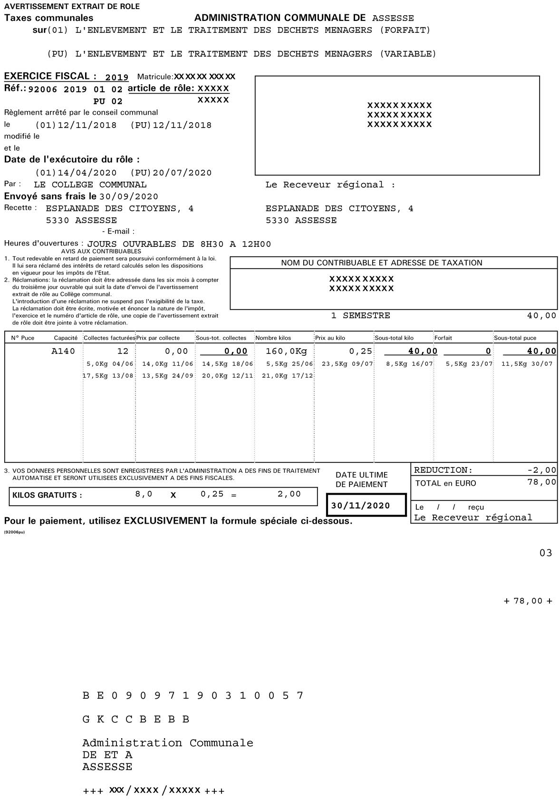 taxe déchets