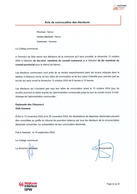 avis de convocation des ├®lecteurs images 0