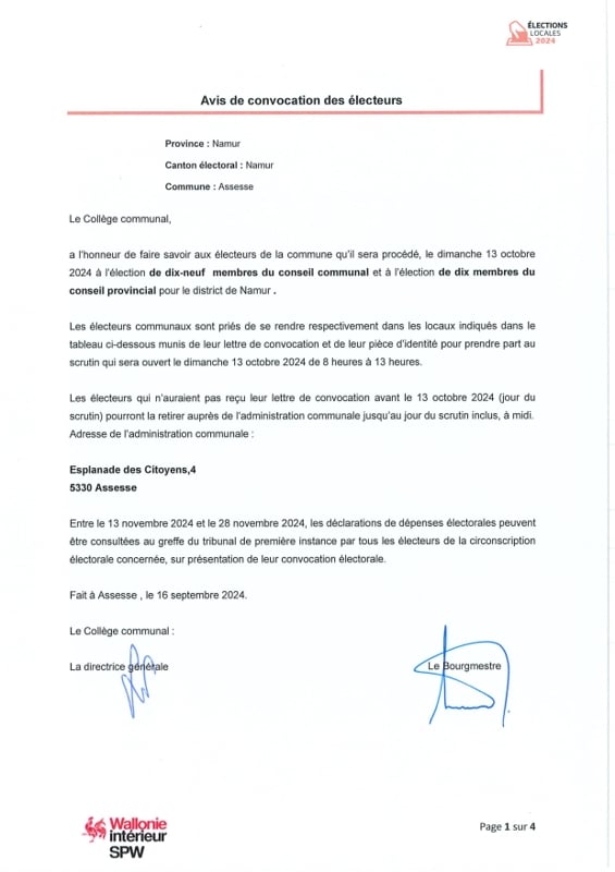 avis de convocation des ├®lecteurs images 0