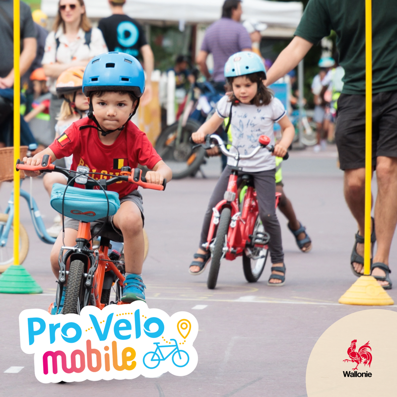 je me lance enfant  Pro Velo mobile action