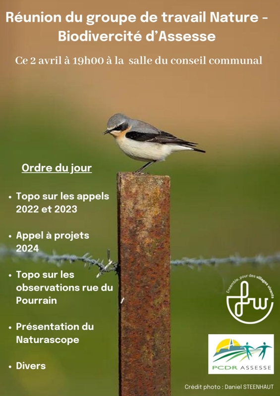Réunion du groupe de travail Nature   Biodivercité
