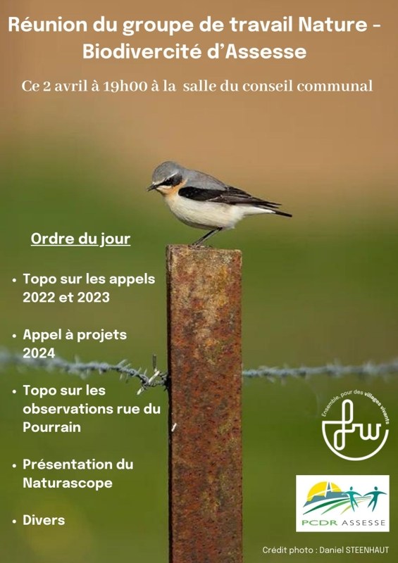 Réunion du groupe de travail Nature   Biodivercité