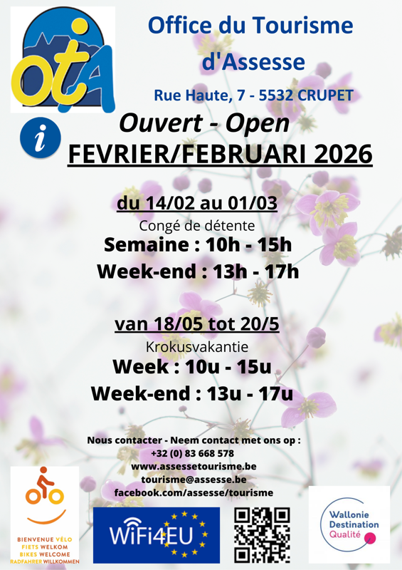 horaire ota février 2026