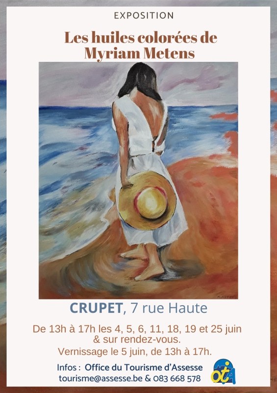 Affiche expo OT Assesse Juin 2022   Huiles Mme Metens