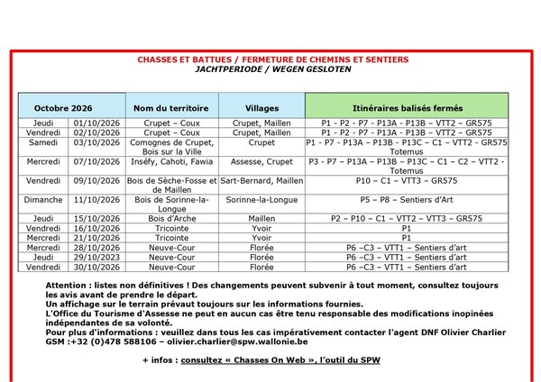 10 2026 CHASSES ET BATTUES en octobre maj 2 10 26 page 0001